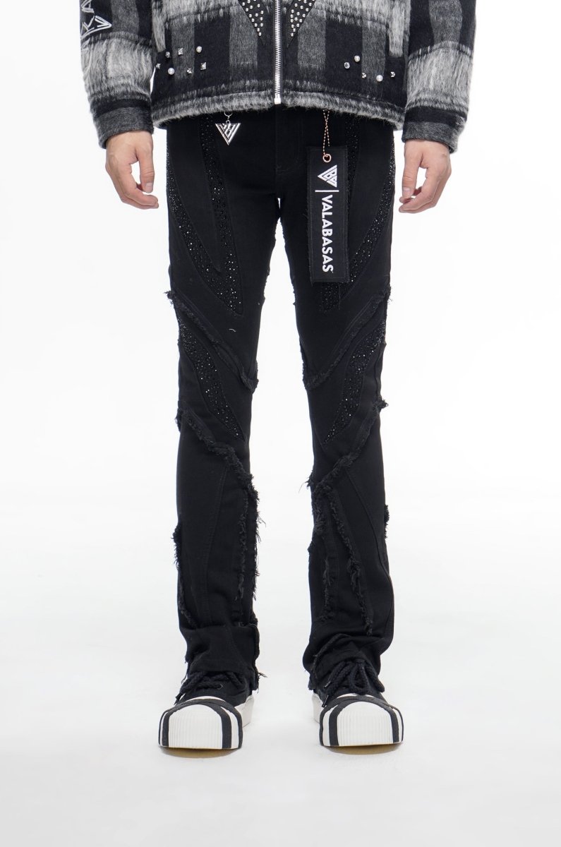 Valabasas "Dusk" Men's Stacked Vintage Black Jeans