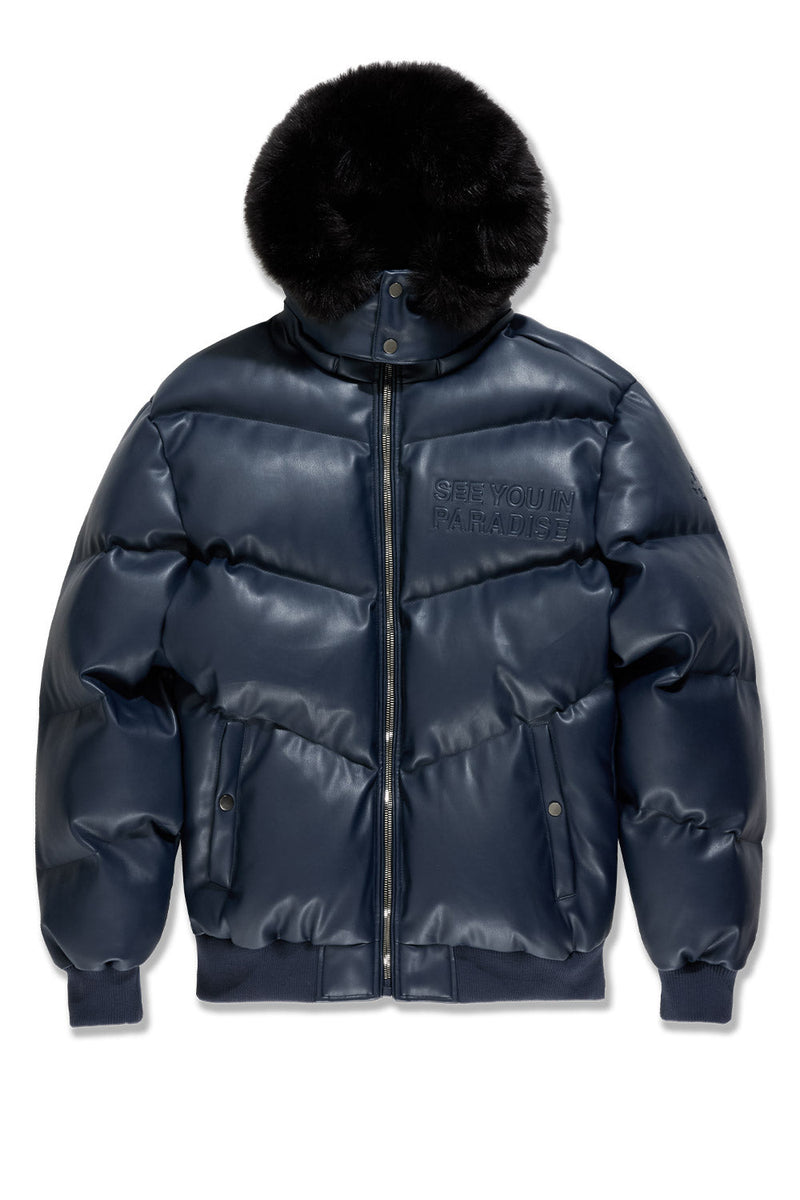 See You In Paradise "The Wild One" Puffer Leather Jacket