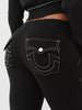 True Religion Women's Big T Shrunken Zip Hoodie & Big T Flared Sweatpants - Jet Black