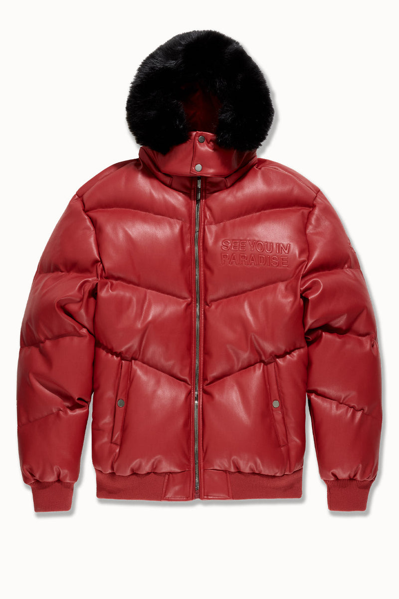 See You In Paradise "The Wild One" Puffer Leather Jacket