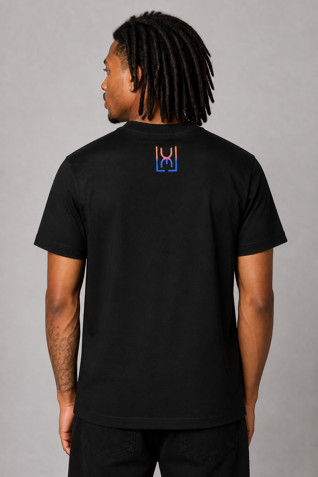 Luxe "Paris" Tee - Black/Orange/Blue