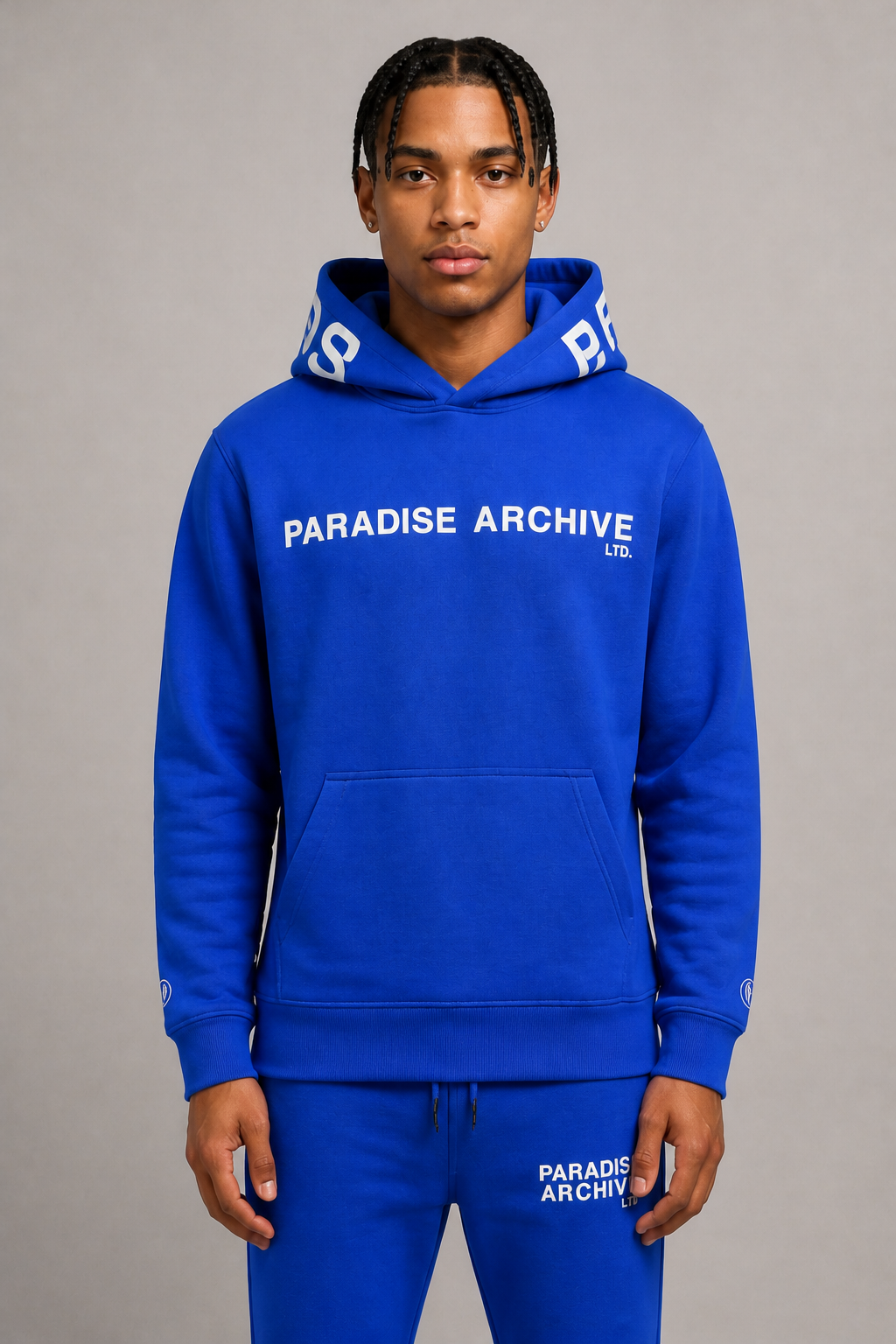 See You in Paradise "High Density Print Fleece" Jogging Suit - Royal Blue