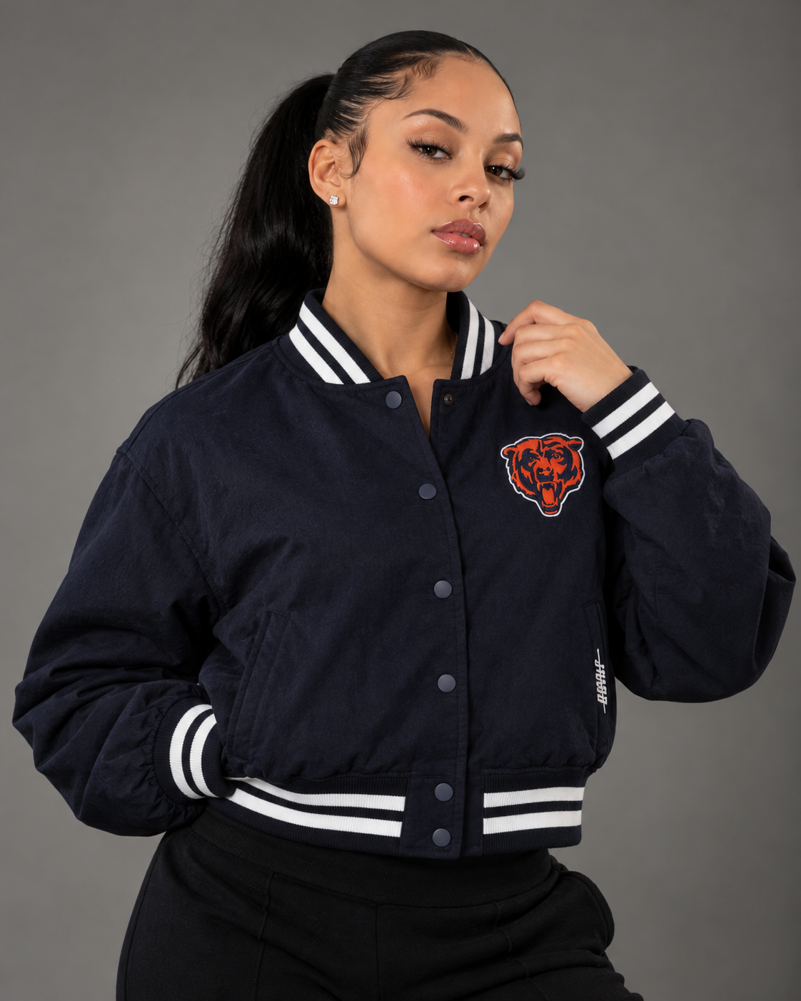 Pro Standard Women's Bears Loyalty Corduroy Crop Jacket