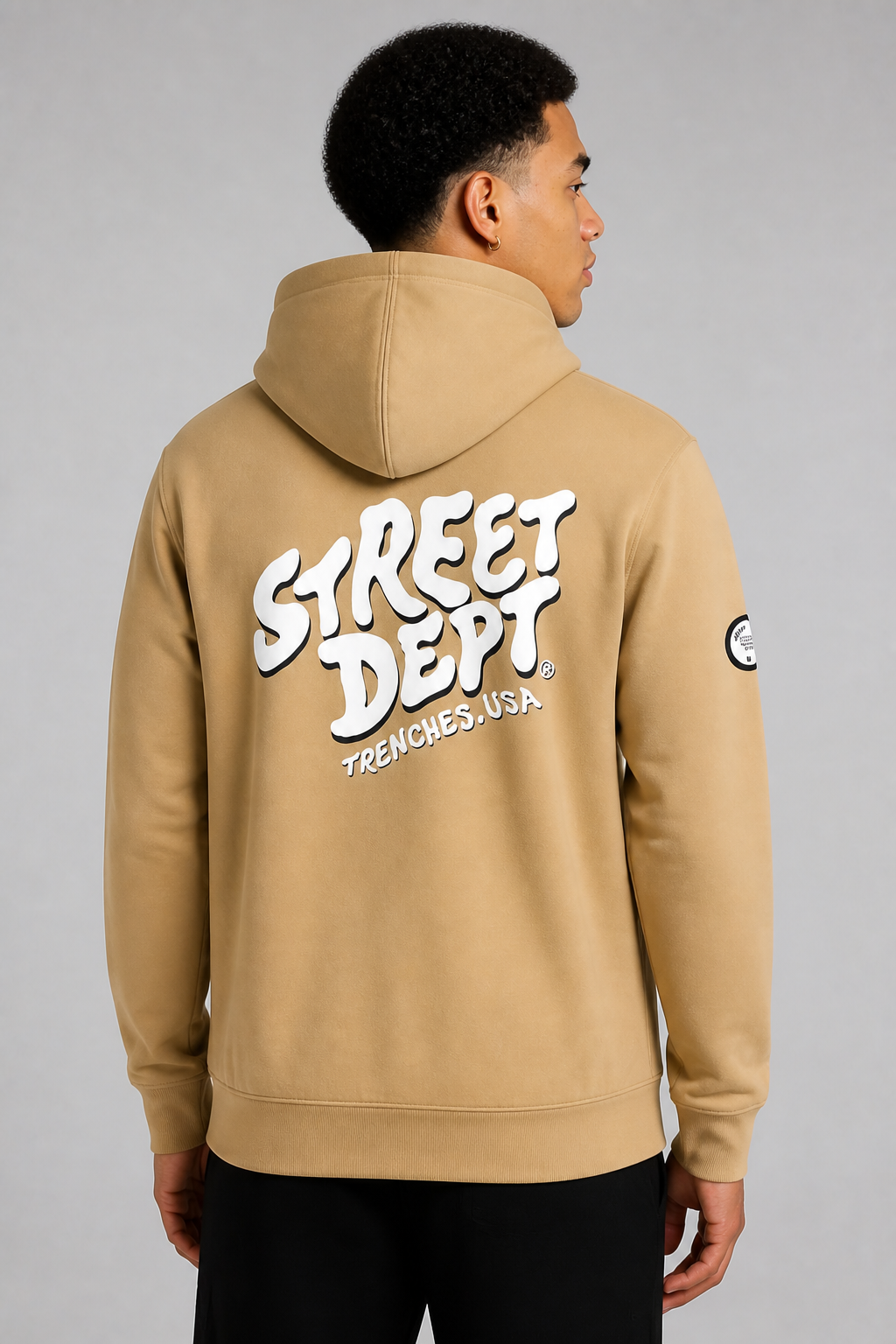 Street Department Wavey Print Zip-up Hoodie