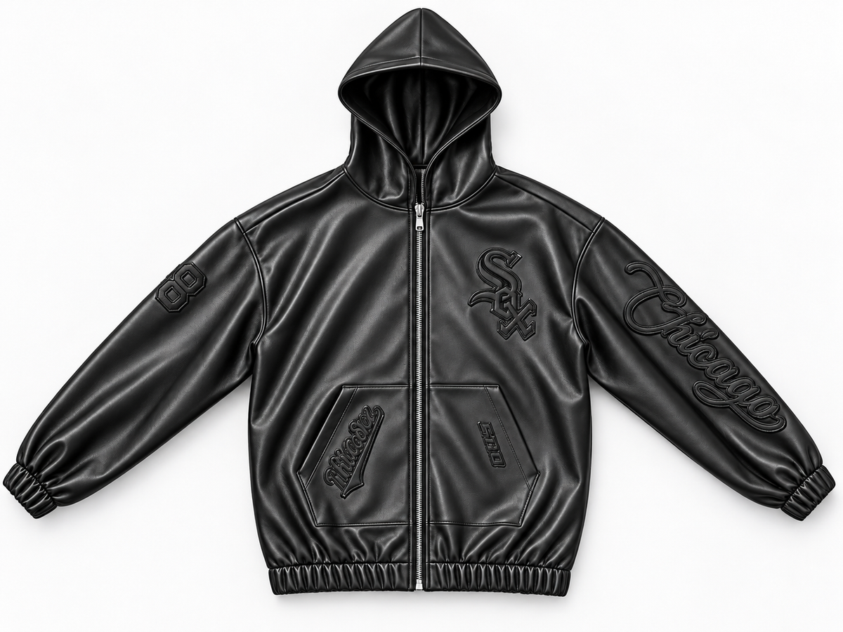Pro Standard DC Exclusive Chicago White Sox Black on Black Leather Jacket