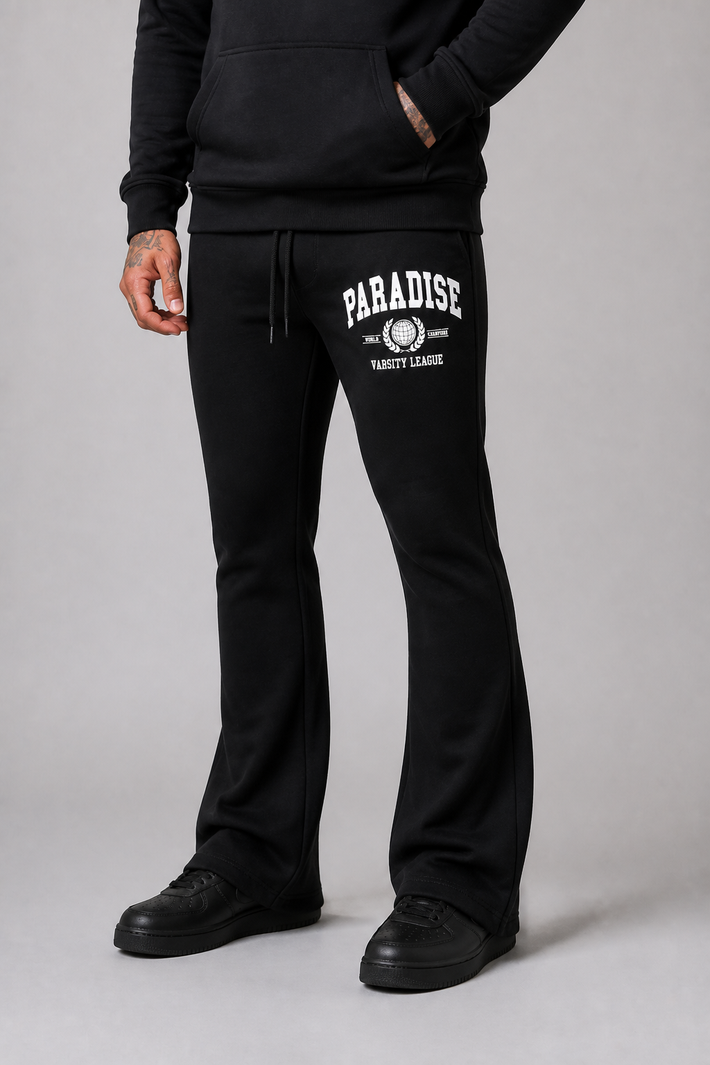 See You in Paradise "Varsity League" Jogging Suit - Black