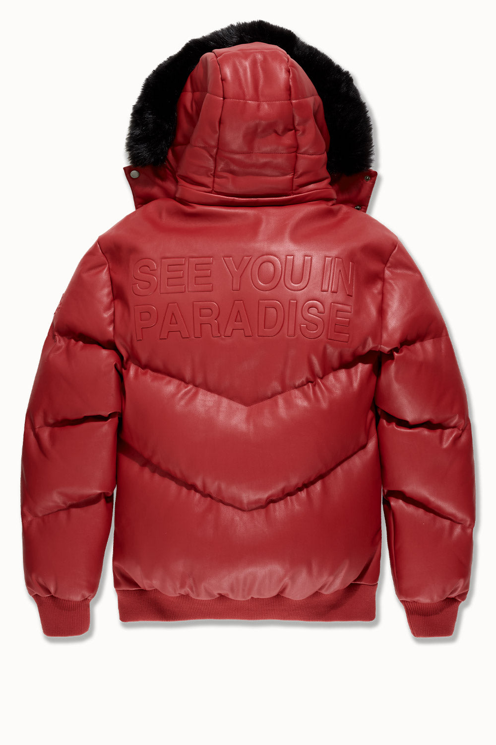 See You In Paradise "The Wild One" Puffer Leather Jacket