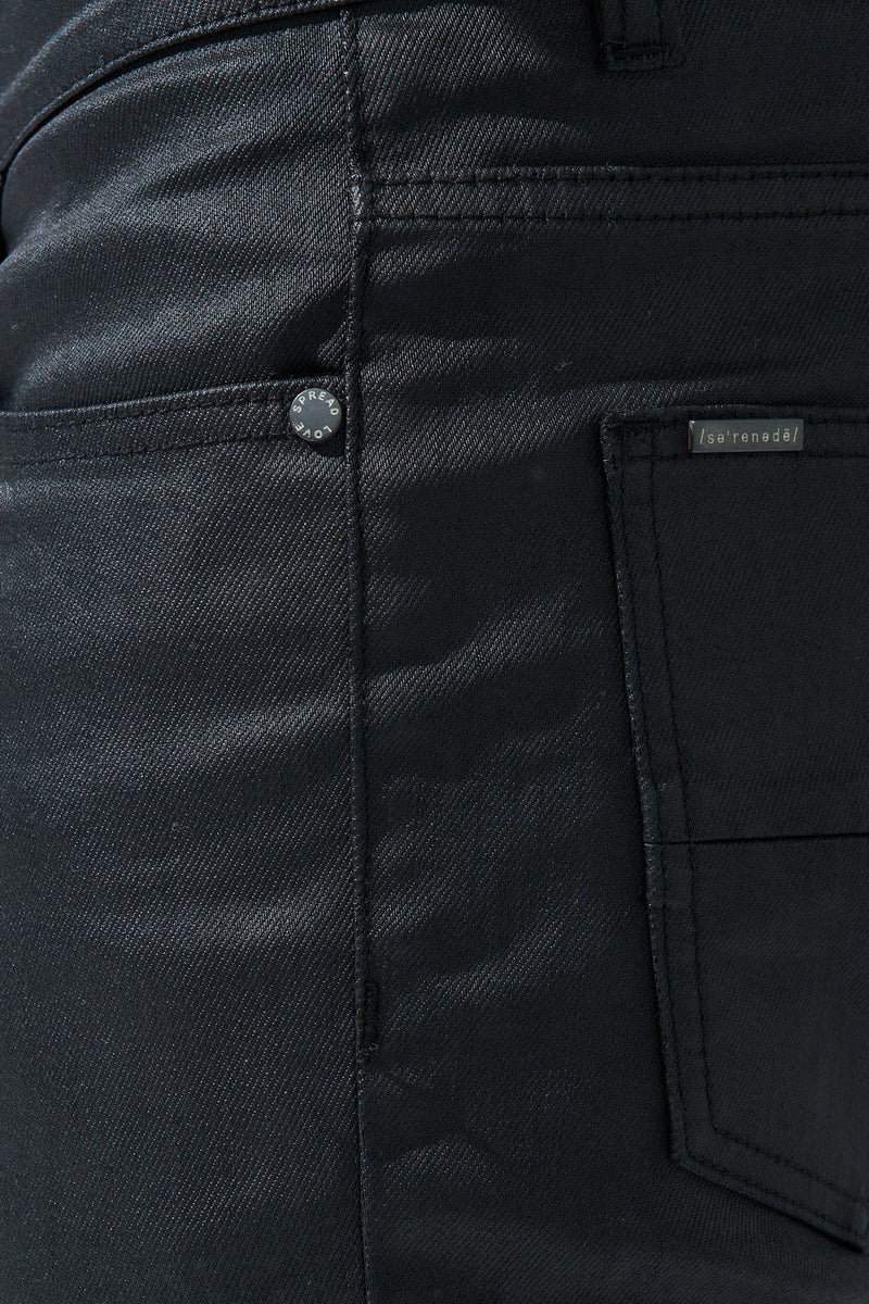 Serenede "Caviar 7" Wax Jet Black Jeans