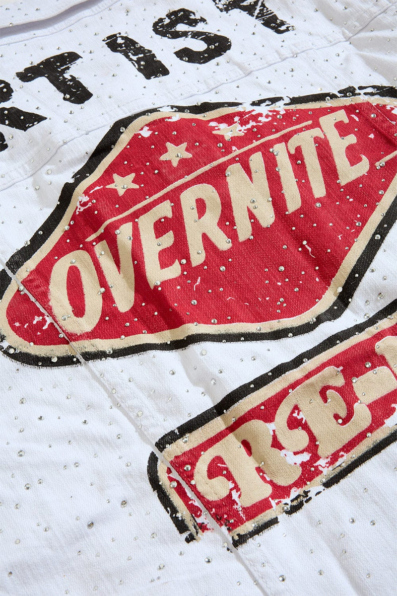 Jordan Craig "Local Dealer" Rhinestone Trucker Denim  Jacket