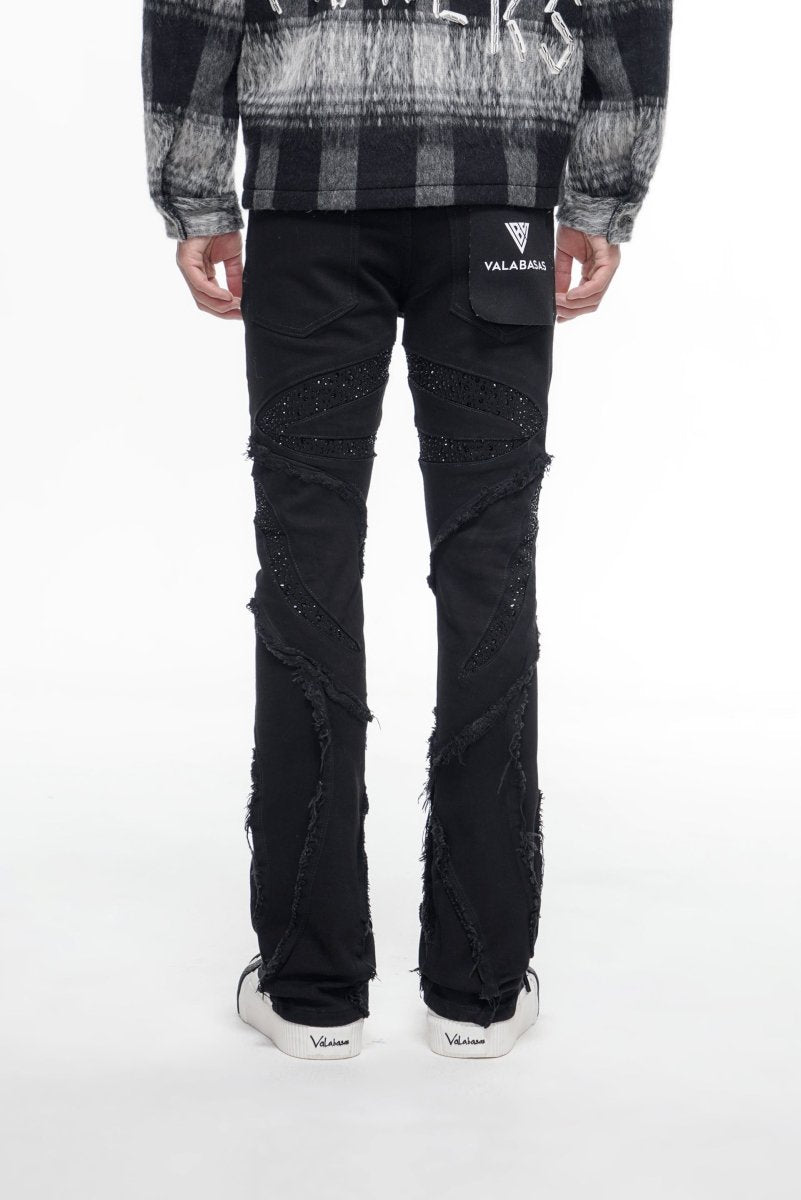 Valabasas "Dusk" Men's Stacked Vintage Black Jeans