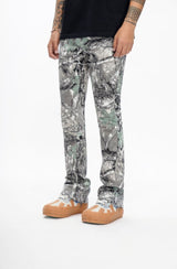Valabasas "Recon" Rhinestone Stacked Jeans - Grey Forest