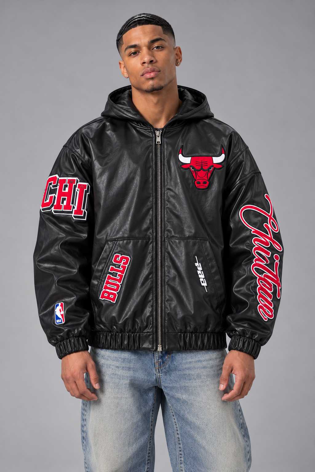 Pro Standard DC Exclusive Chicago Bulls Leather Jacket - Black