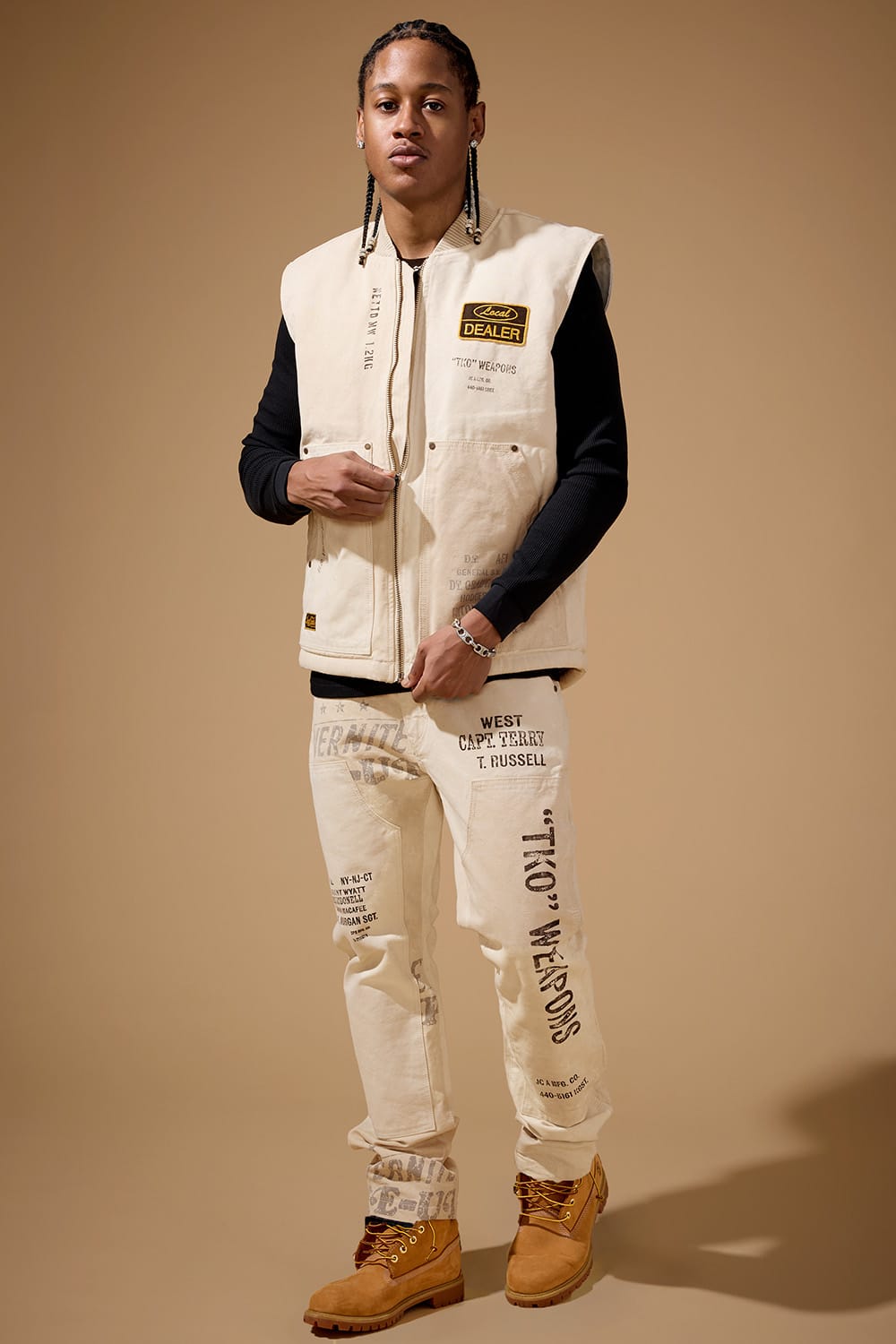 Jordan Craig "Local Dealer" Duck Canvas Carpenter Pants - Natural
