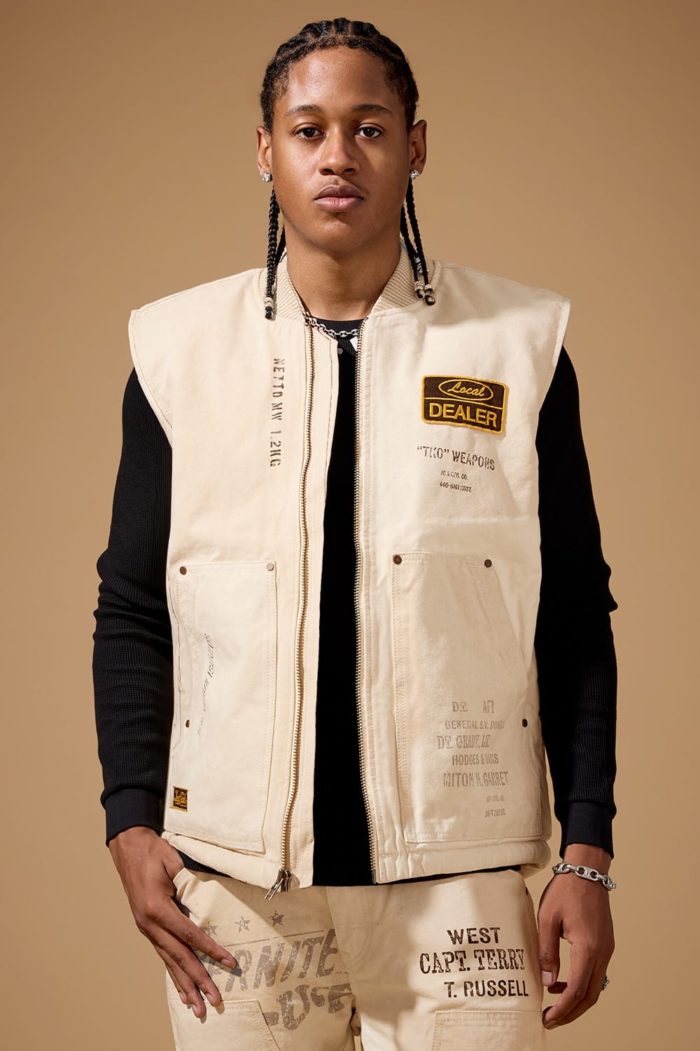 Jordan Craig "Local Dealer" Duck Canvas Vest - Natural