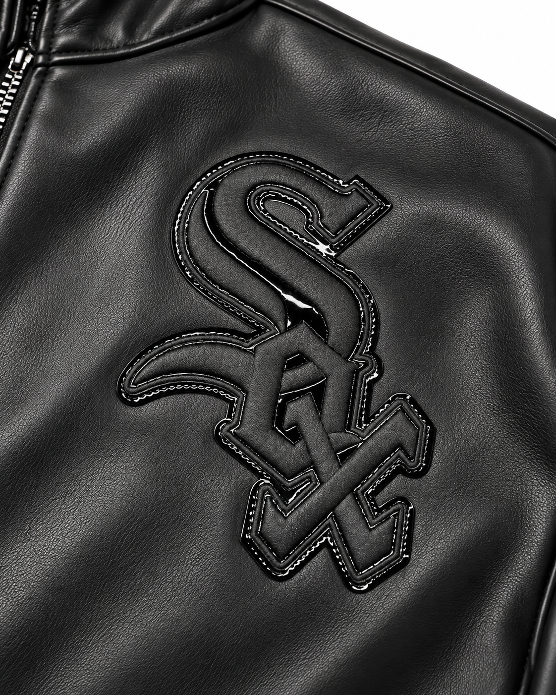 Pro Standard DC Exclusive Chicago White Sox Black on Black Leather Jacket