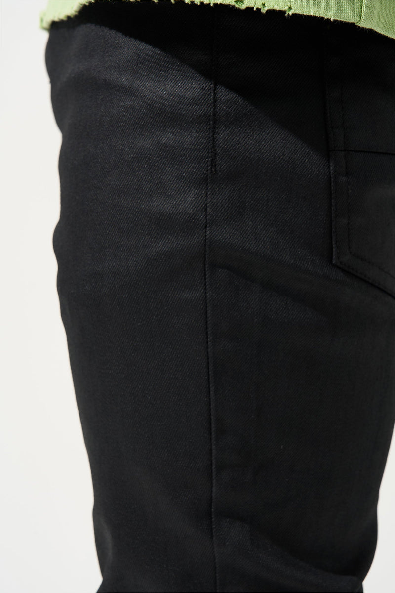 Serenede "Caviar 7" Wax Jet Black Jeans