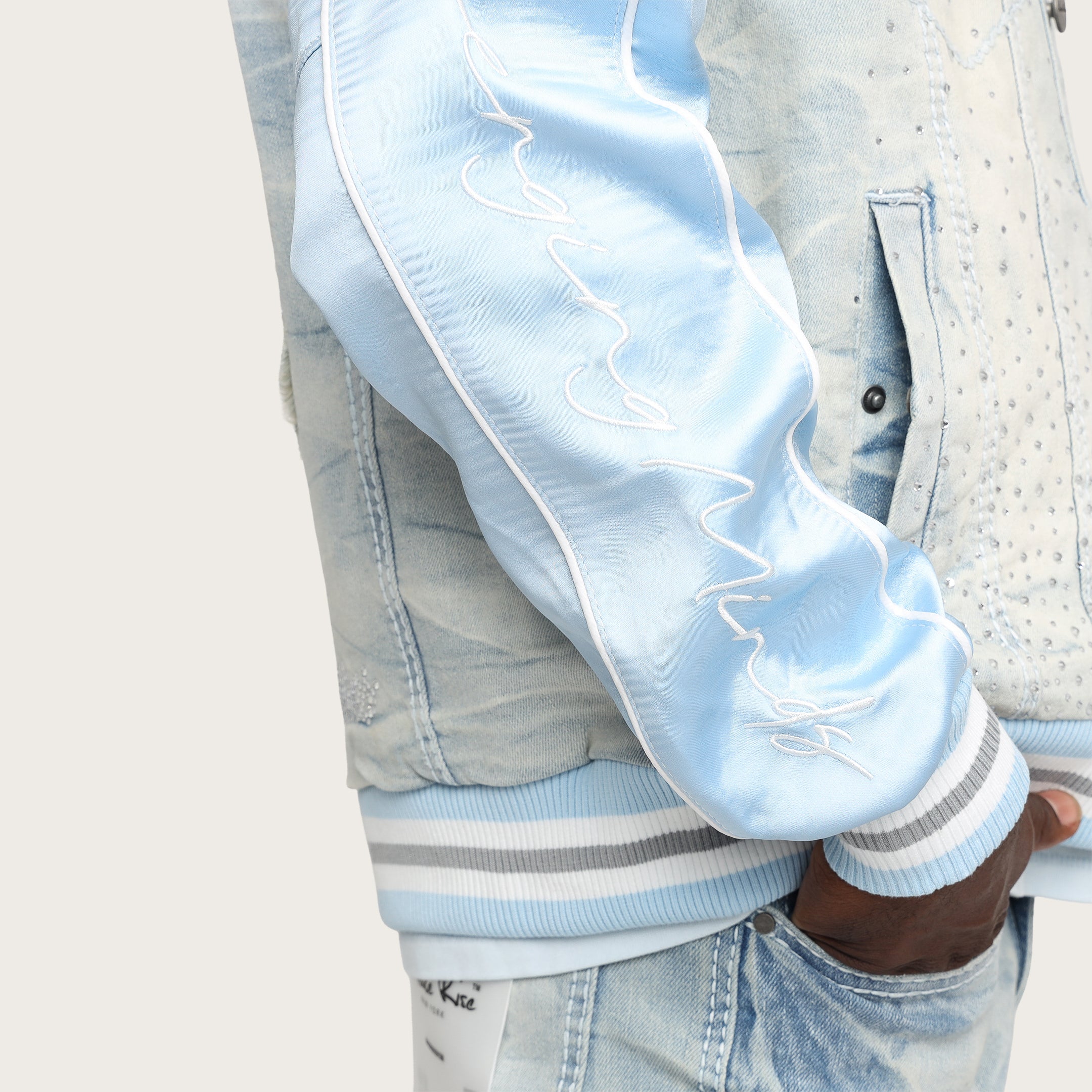 Smoke Rise "Visionary" Rhinestone Denim Jacket