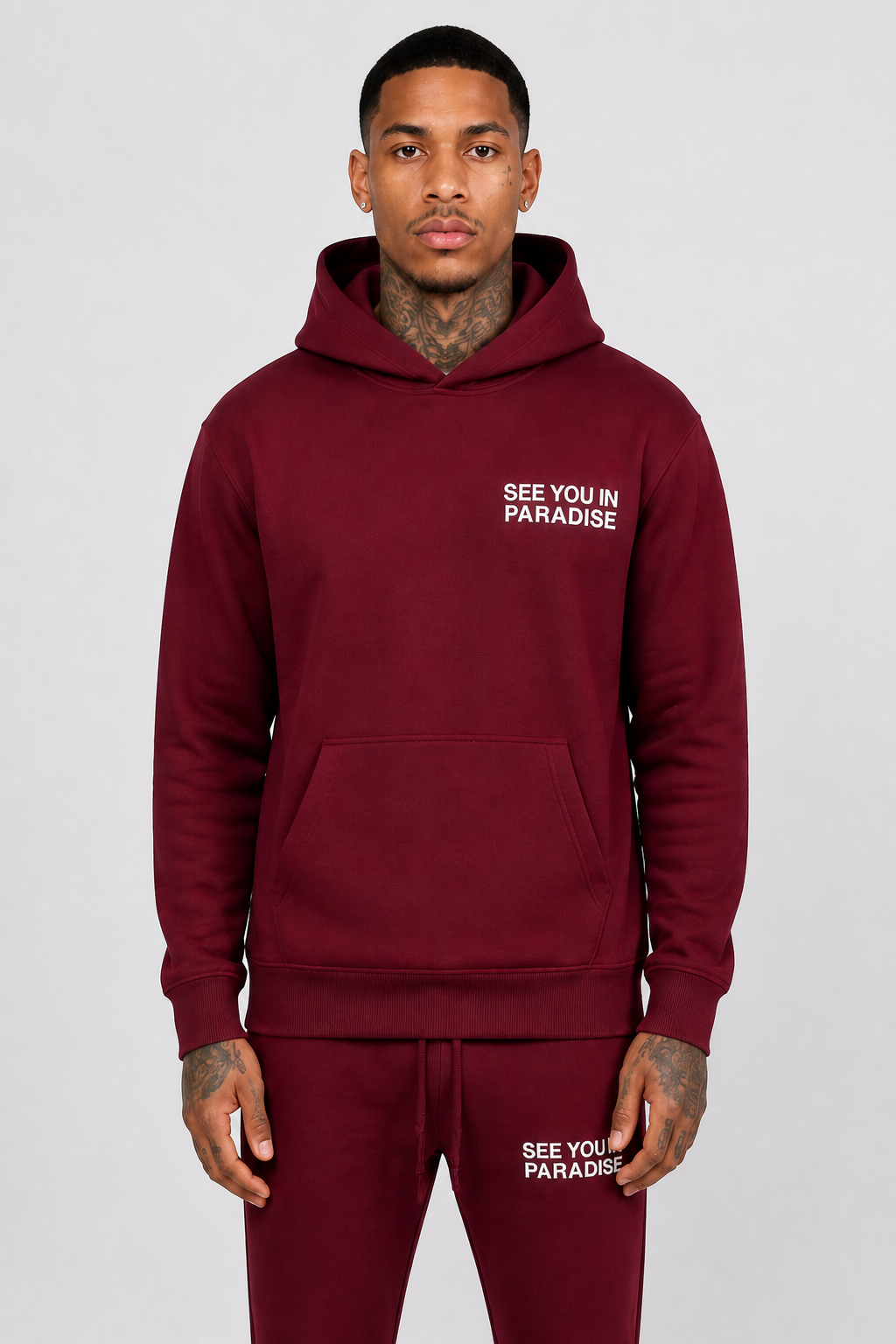 See You in Paradise Wingspan Jogging Suit - Wine