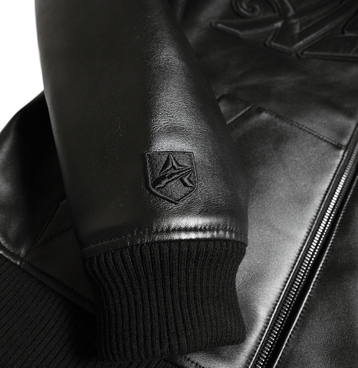 Avirex "Nappa" Leather Hoodie - Black