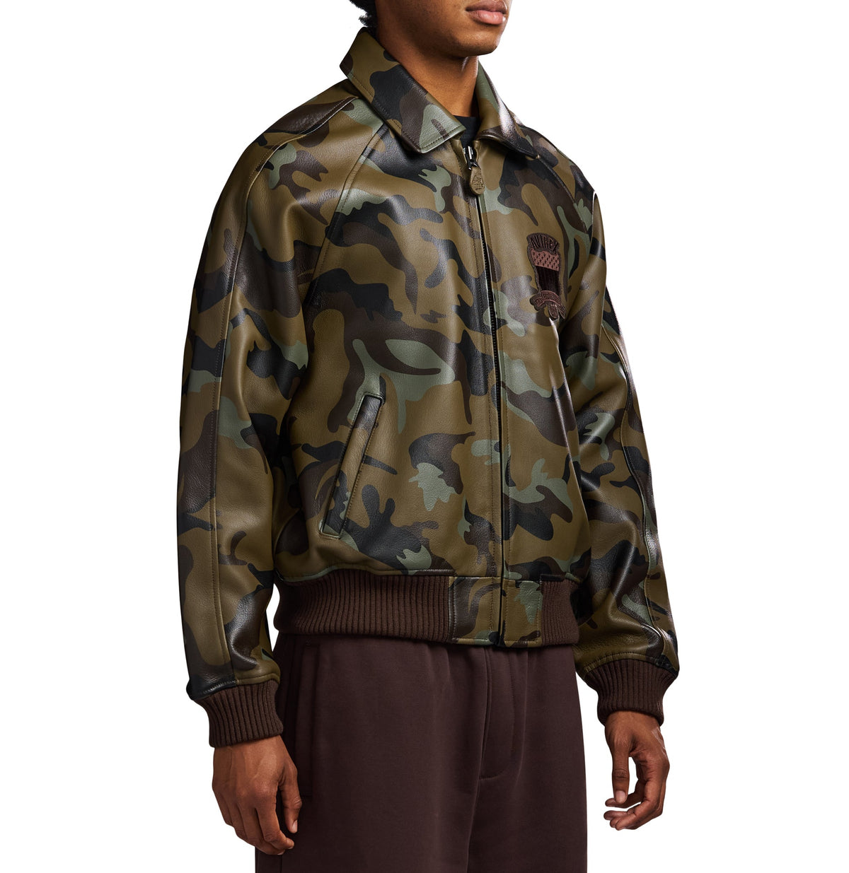 Avirex "Icon" Leather Jacket - Camo