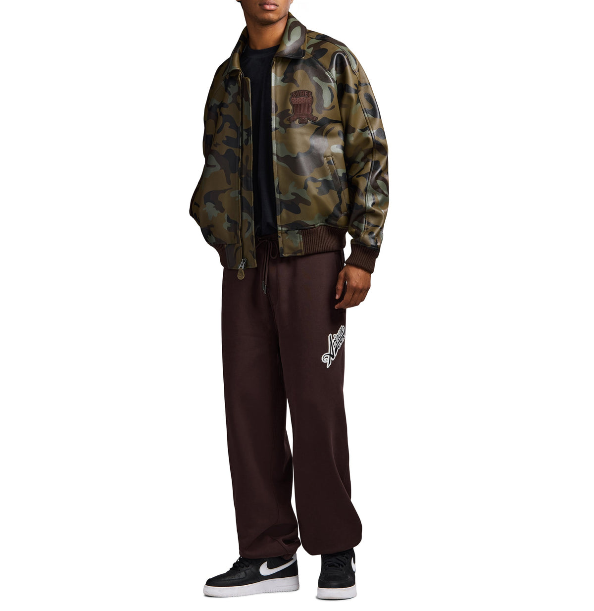 Avirex "Icon" Leather Jacket - Camo