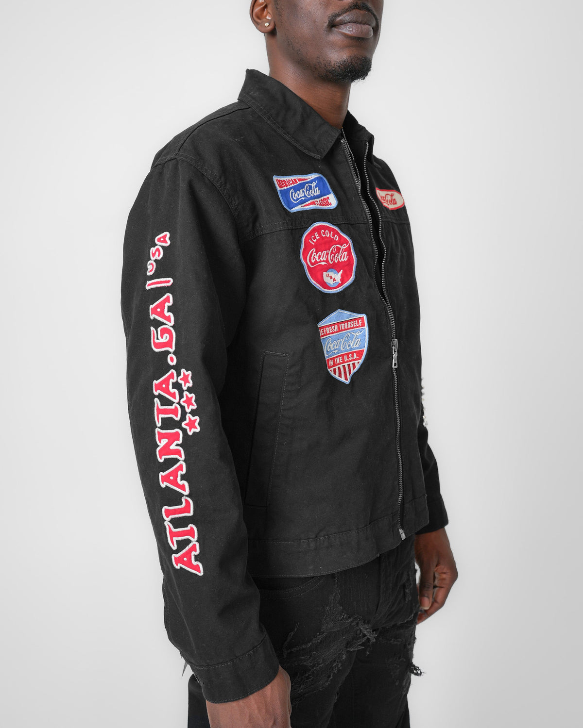 Preme "Coca-Cola Legacy" Twill Embellished Regular Fit Denim Jacket