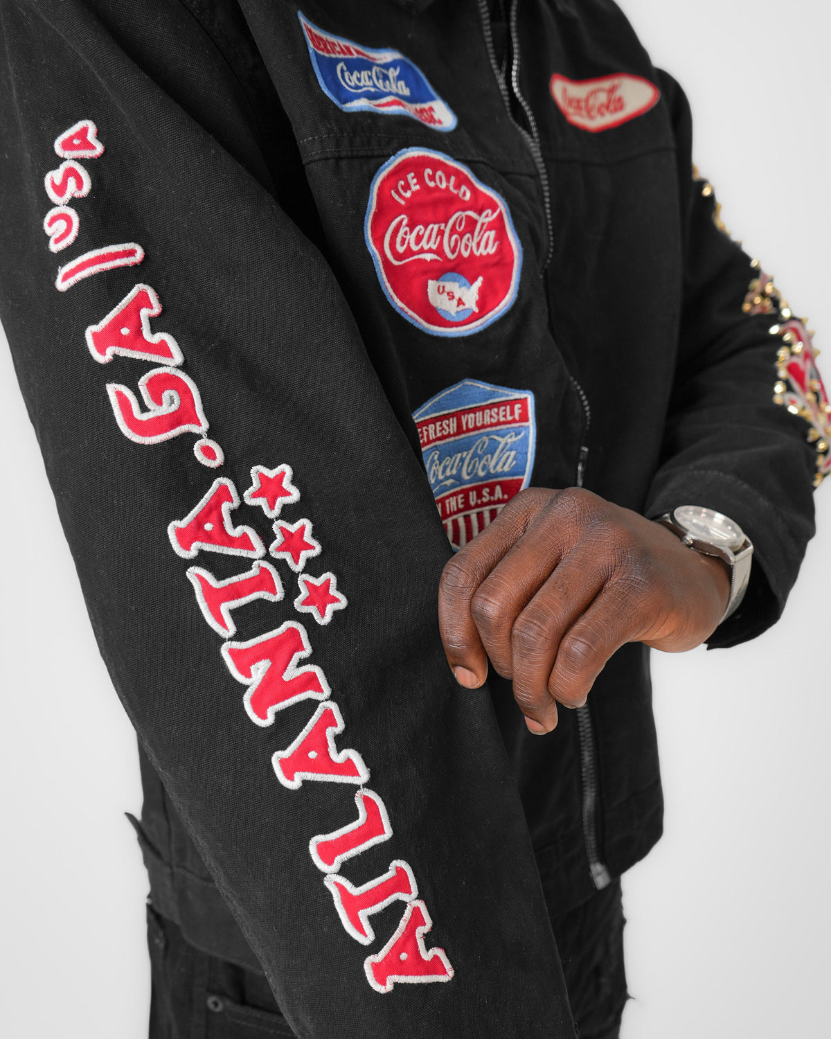 Preme "Coca-Cola Legacy" Twill Embellished Regular Fit Denim Jacket