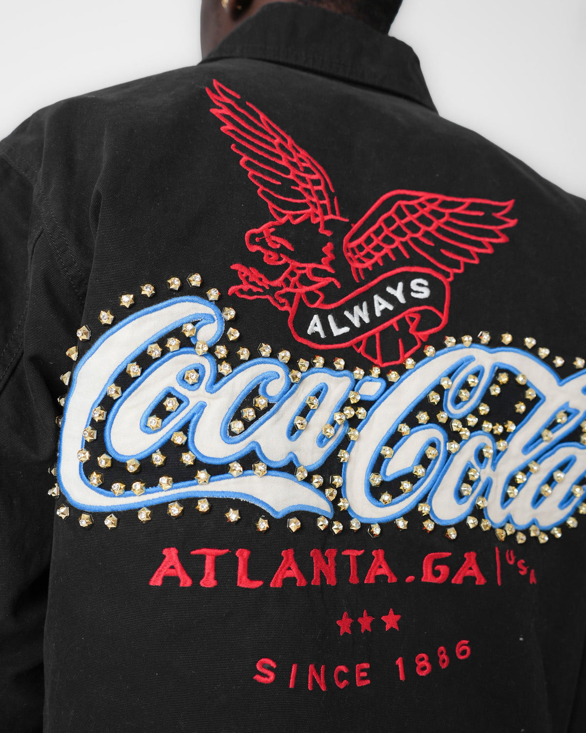 Preme "Coca-Cola Legacy" Twill Embellished Regular Fit Denim Jacket