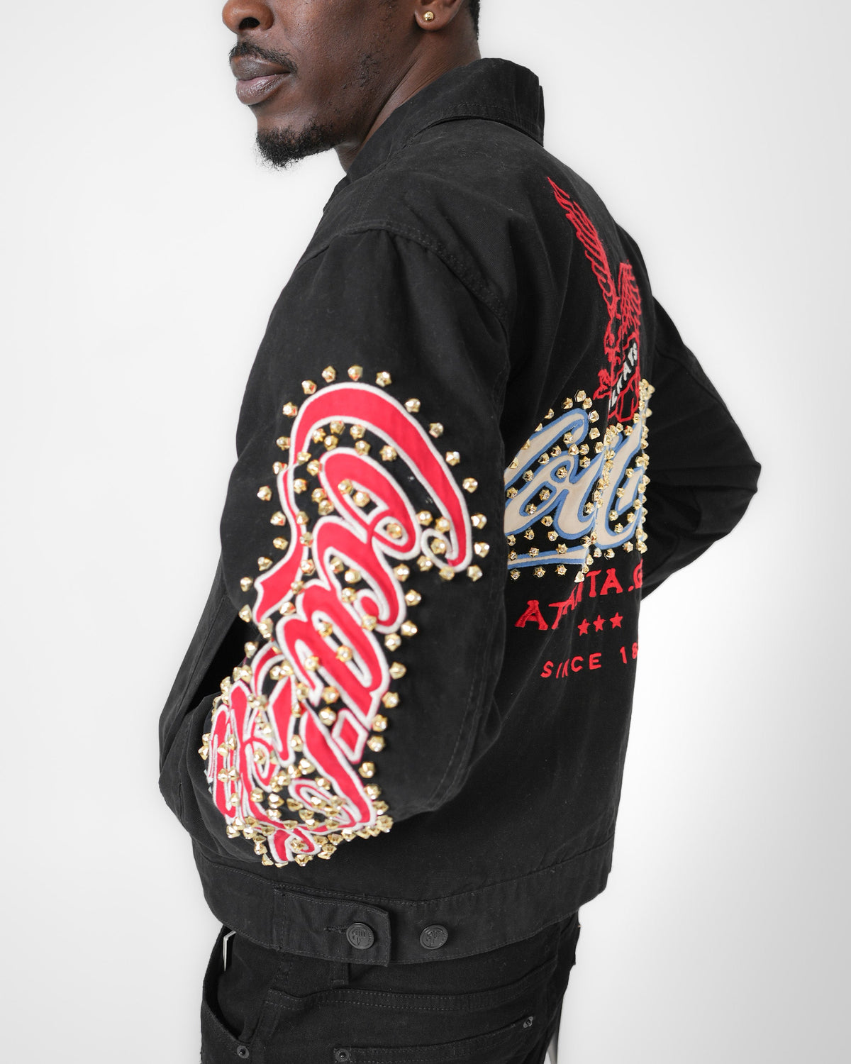 Preme "Coca-Cola Legacy" Twill Embellished Regular Fit Denim Jacket