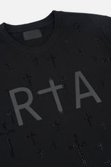 RTA Liam Black Crystal T-Shirt