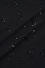 RTA Liam Black Crystal T-Shirt