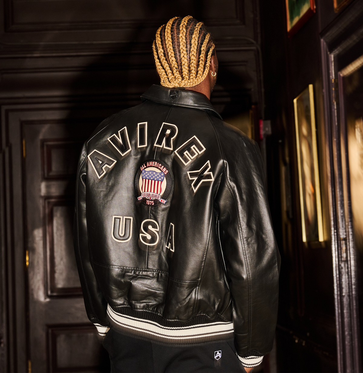 Avirex "Icon" Leather Jacket - Black