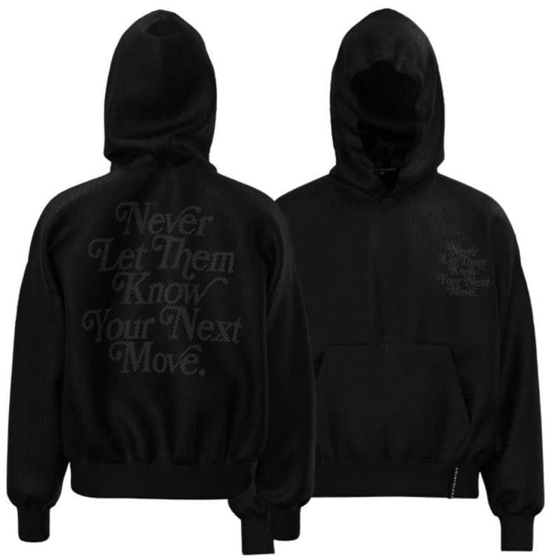 Point Blank "Never Let Them Know Your Next Move" Rhinestone Hoodie