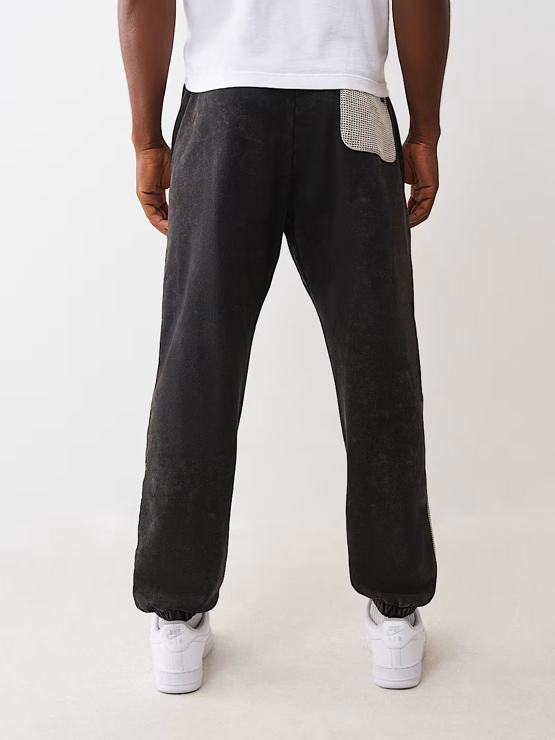 True Religion Mesh Inset Rust Cinched Zip-up Hoodie & Mesh Inset Jogger