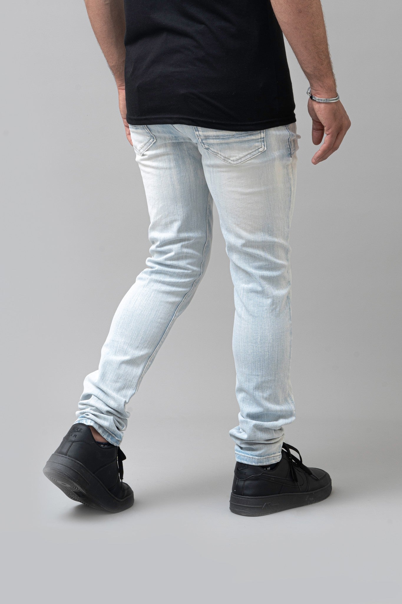Disaster Ultra Skinny Stretch Denim - Ice Blue