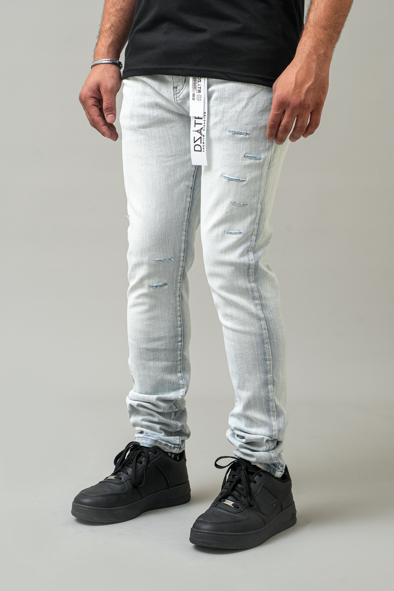 Premium Disaster "Ice Blue" Ultra Skinny Stretch Denim