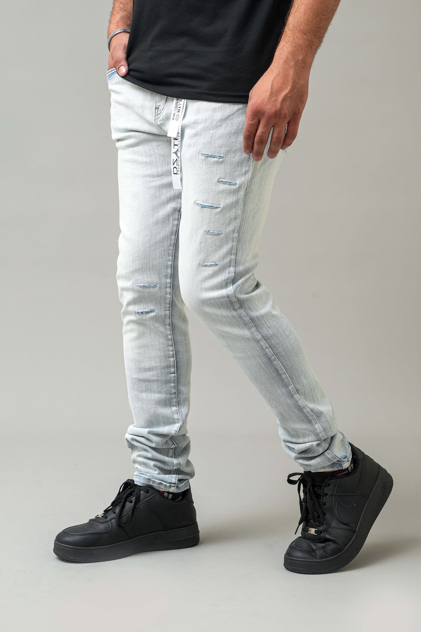 Premium Disaster "Ice Blue" Ultra Skinny Stretch Denim