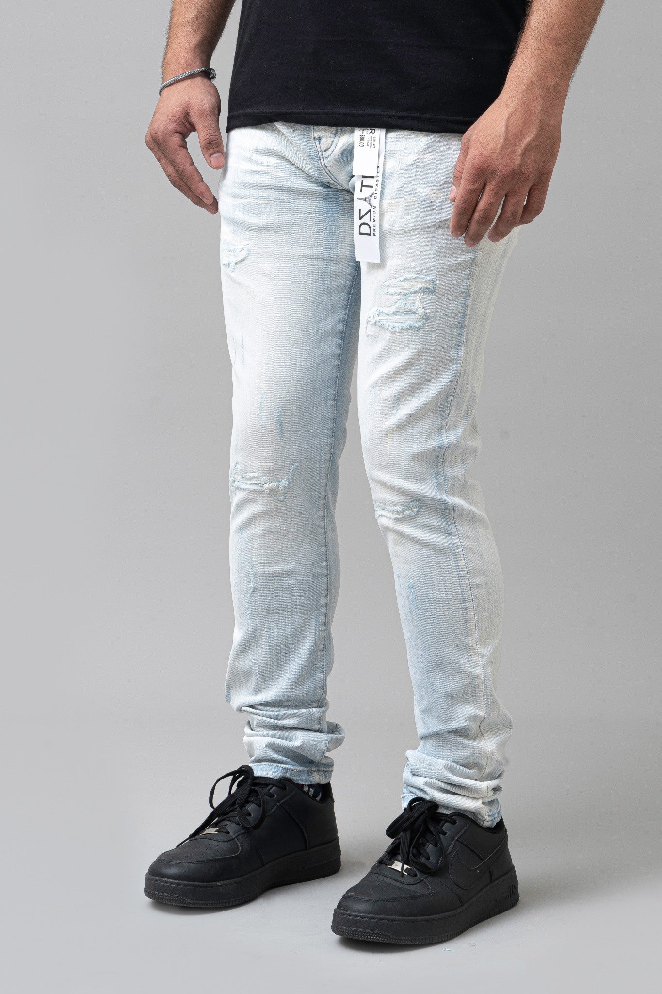 Disaster Ultra Skinny Stretch Denim - Ice Blue