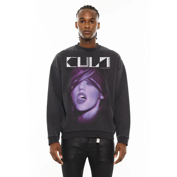 Cult of Individuality Novelty Fleece Crew Sweatshirt