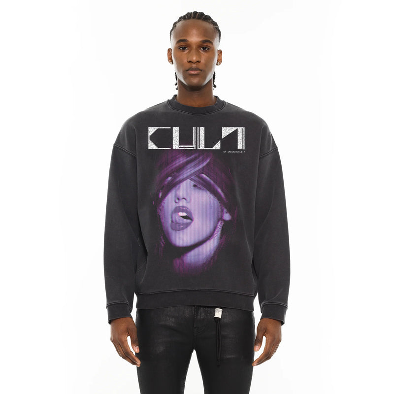 Cult of Individuality Novelty Fleece Crew Sweatshirt