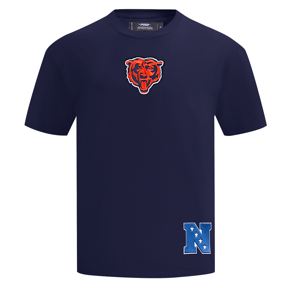 Pro Standard Chicago Bears Wingspan CJ Drop Shoulder Tee - Navy