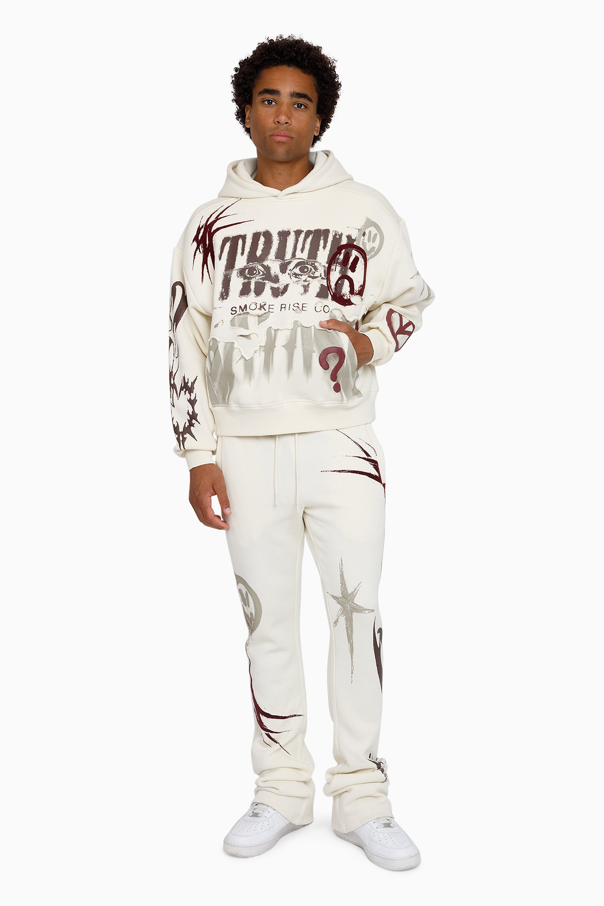 Smoke Rise "Truth" Fleece Jogging Suit - Turtledove