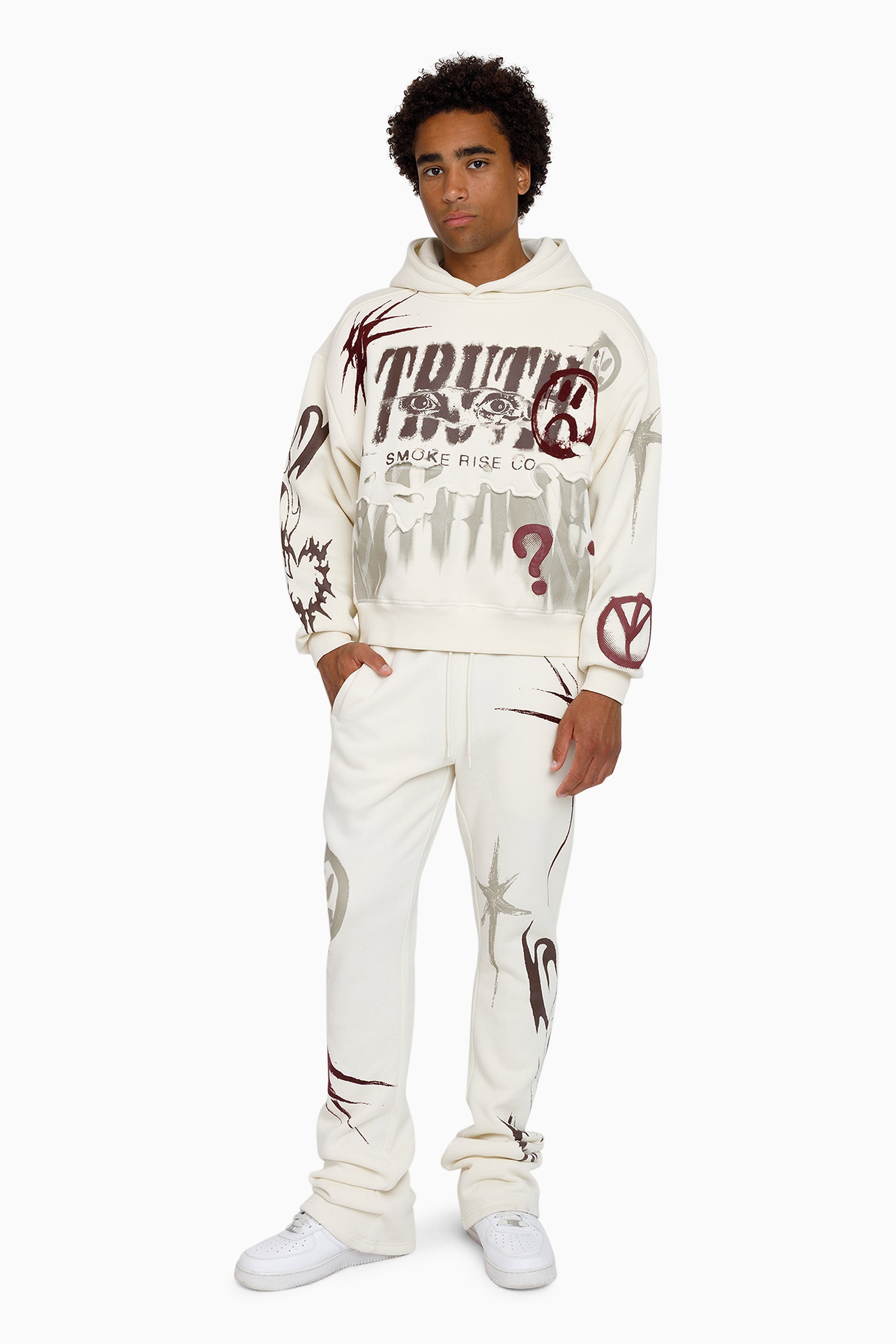 Smoke Rise "Truth" Fleece Jogging Suit - Turtledove