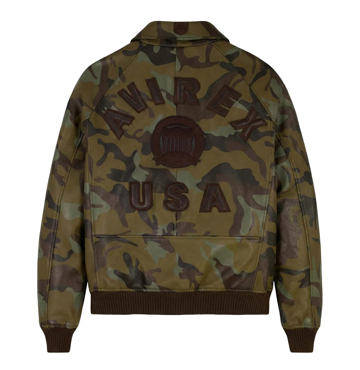 Avirex "Icon" Leather Jacket - Camo