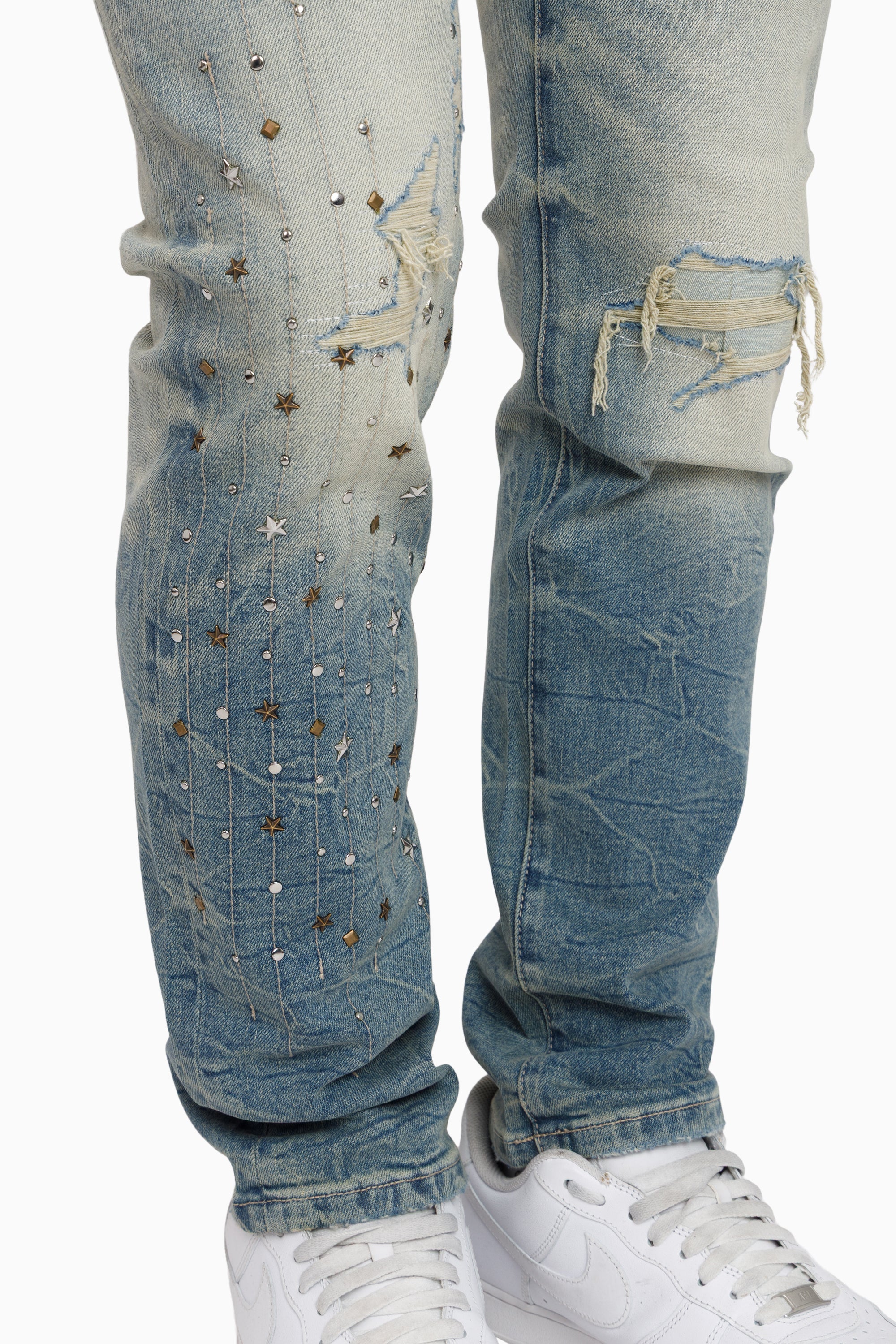 Smoke Rise "Rise to Reign" Rhinestone Jeans