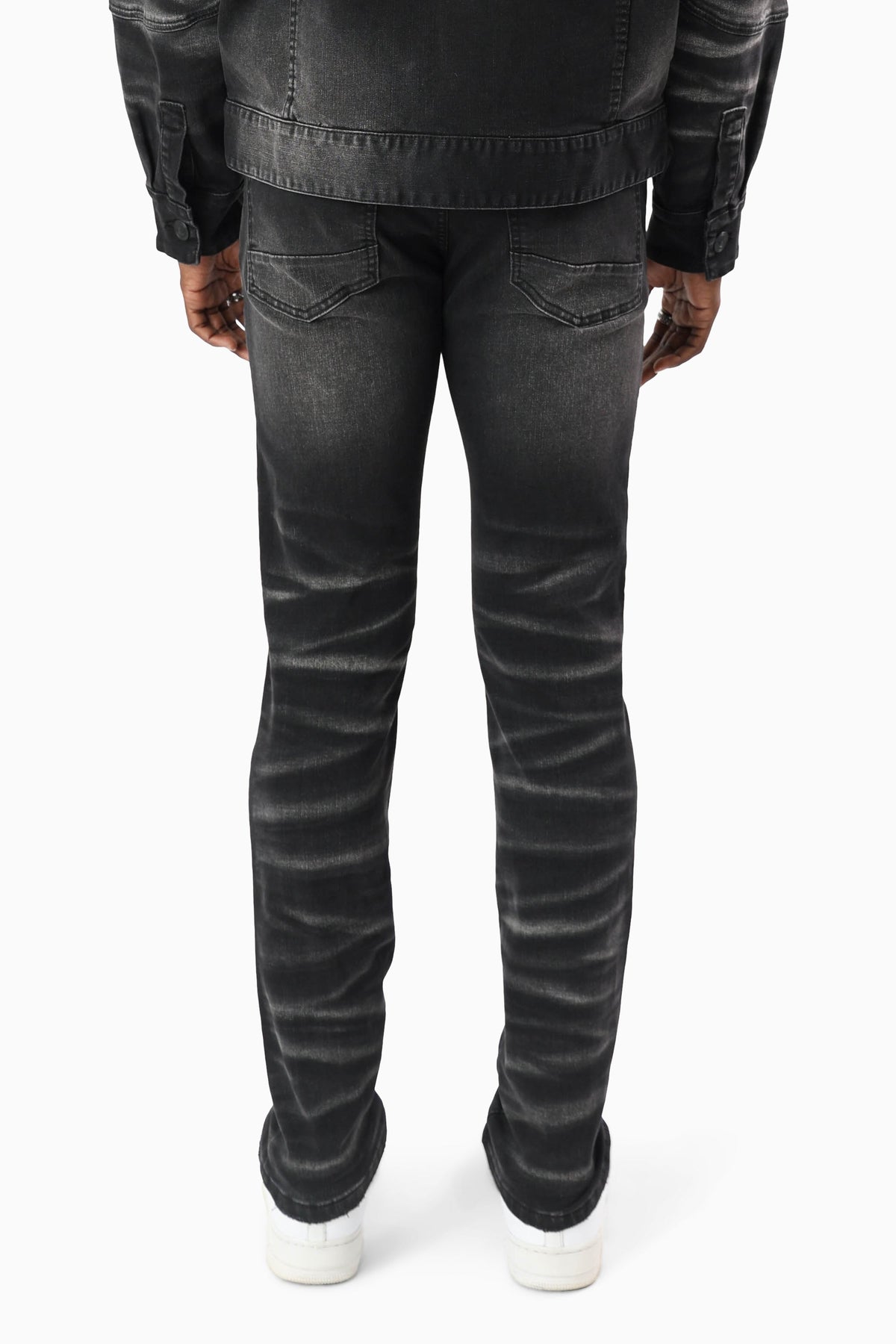 Smoke Rise Vintage Wash Fur Chain Jeans