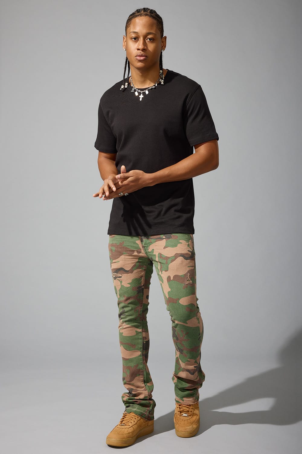 Jordan Craig "Deployment Twill Pants" Super Skinny Stacked Jeans