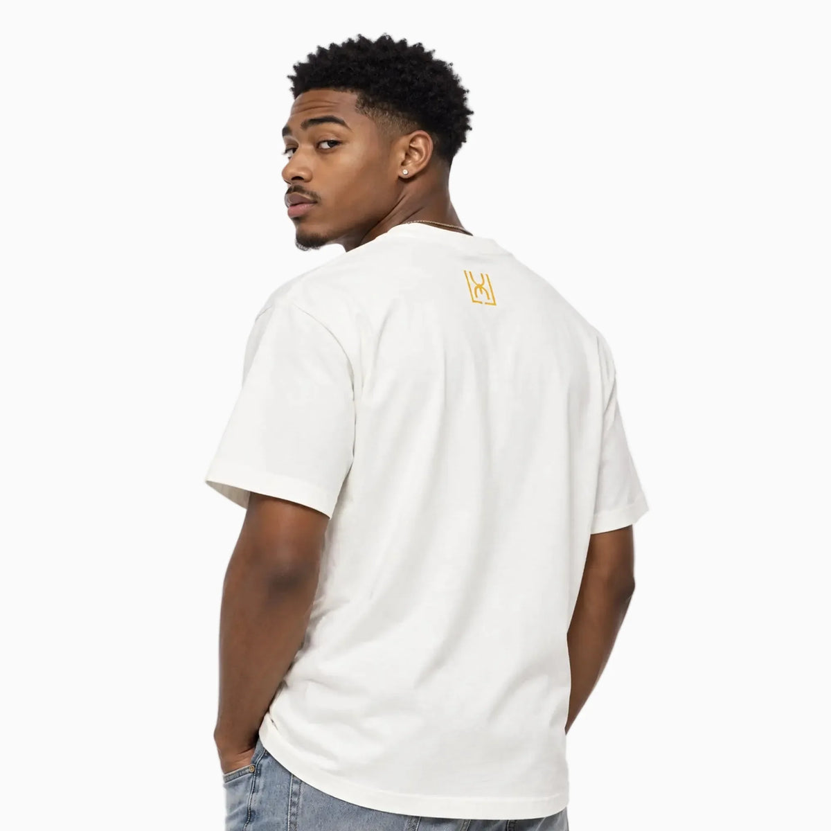Luxe "Milano" Tee - White/Yellow
