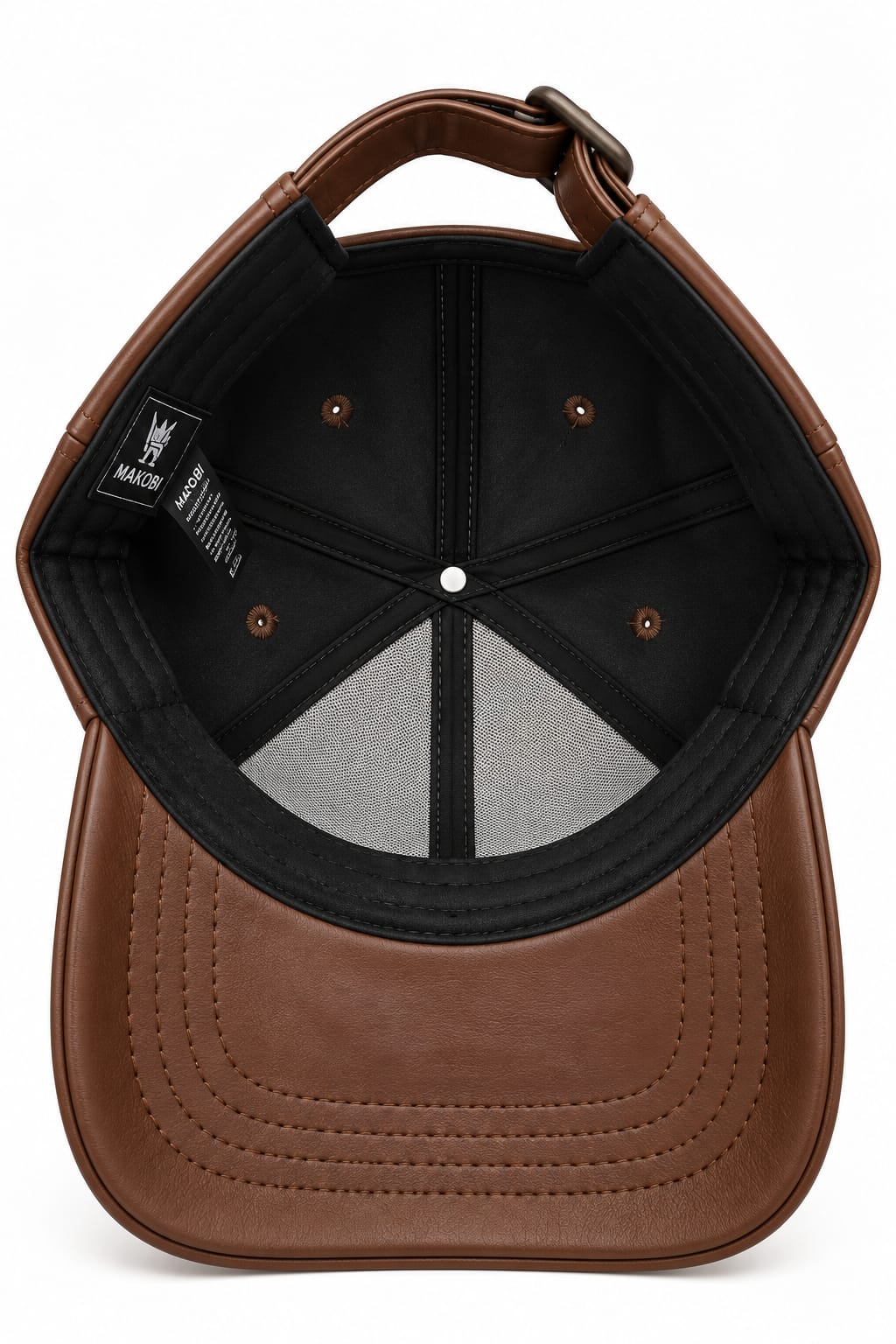 Makobi "Azurri" PU Leather Baseball Hat