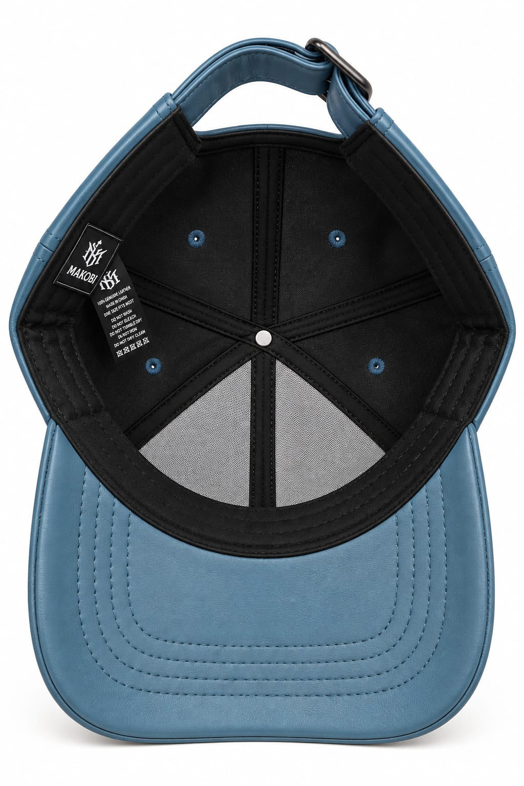 Makobi "Azurri" PU Leather Baseball Hat